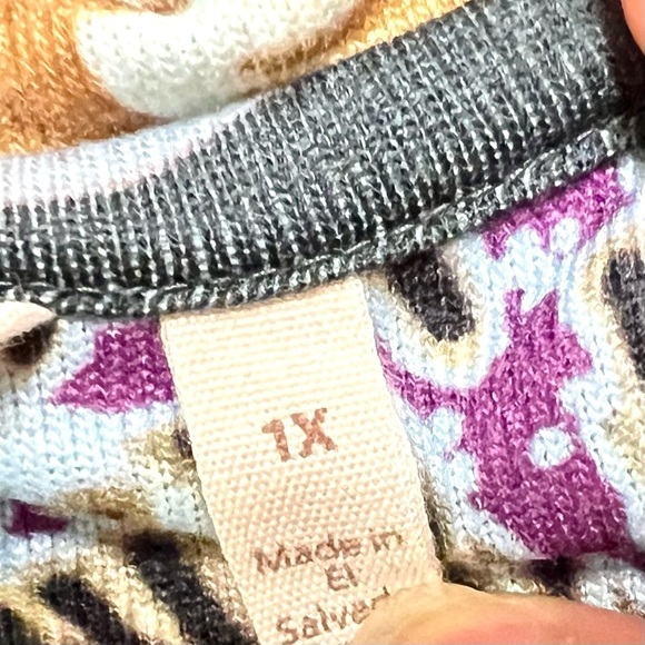 SOFT SURROUNDINGS Plus 1X V-neck floral boho tunic top women’s - Picture 6 of 7